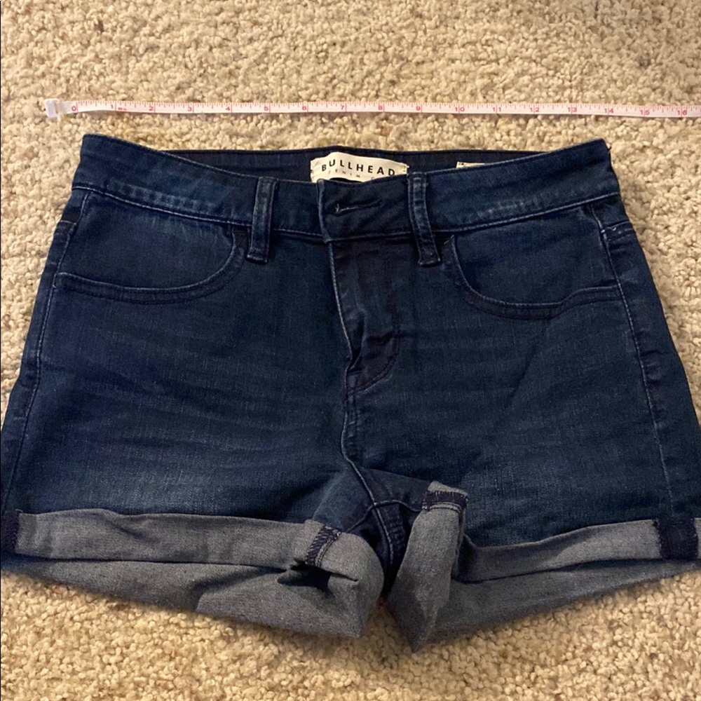 Bullhead Women's Dark Blue Denim Shorts